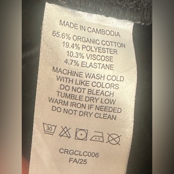 Quince Bella stretch black denim wide leg jeans 29 - Picture 7 of 7